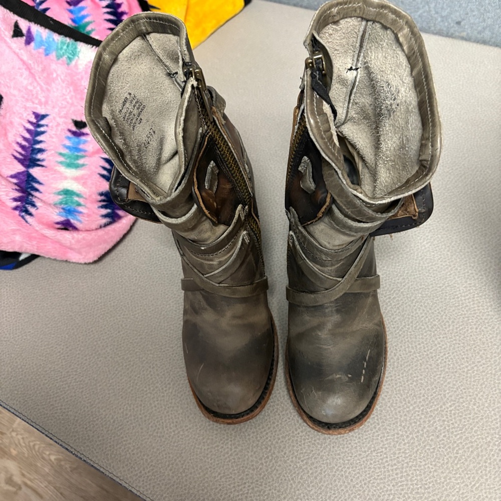 Freebird by Steven baker Gray Heeled Boots